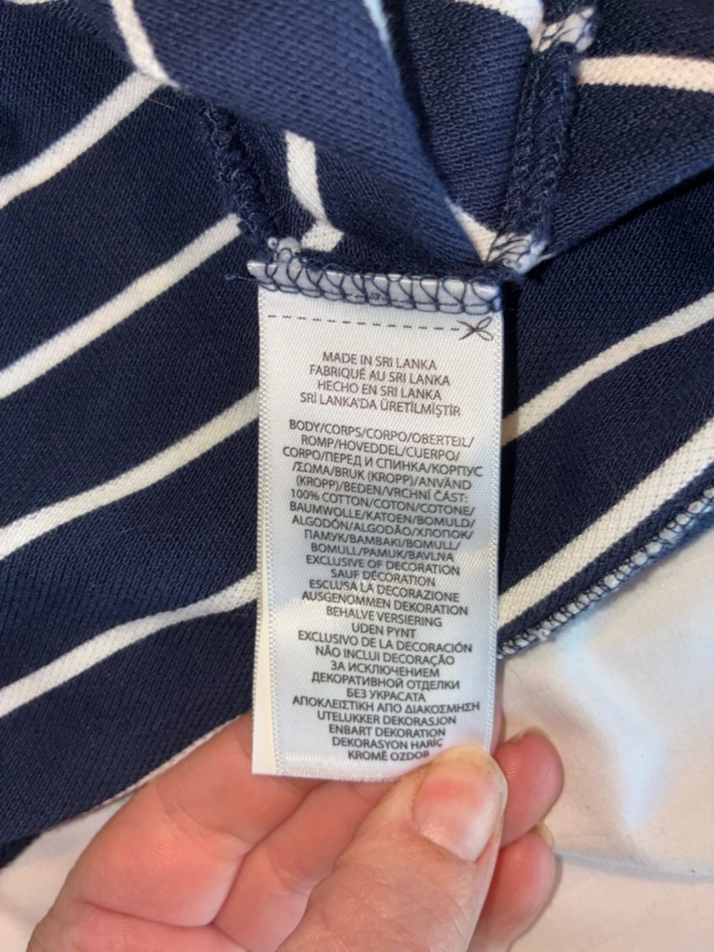 Polo Ralph Lauren Navy & White Striped Golf Polo - Picture 4 of 5